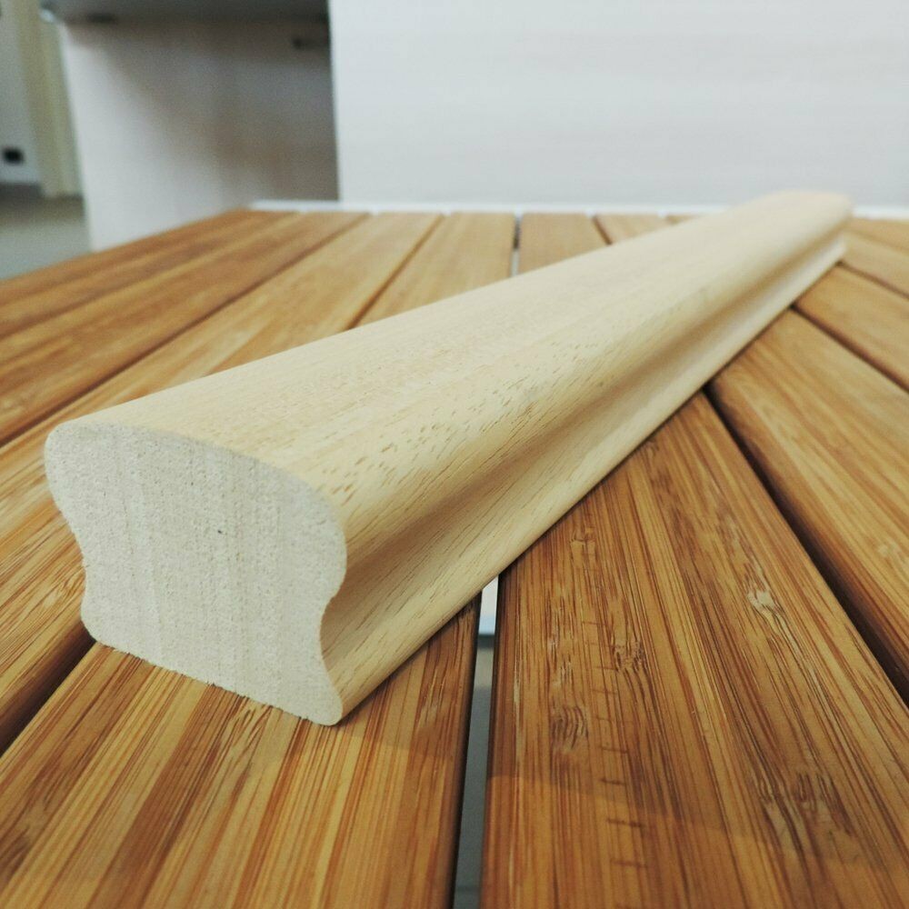 Corrimano passamano in legno Ayous massello 60x45x3000 mm non verniciato